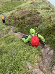 Sometimes the best and safest way down!